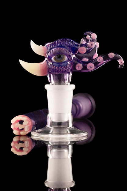 Salt Glass x Governmint Glass - Fully Worked Dome Beaker W/ Dome Perc - Purple