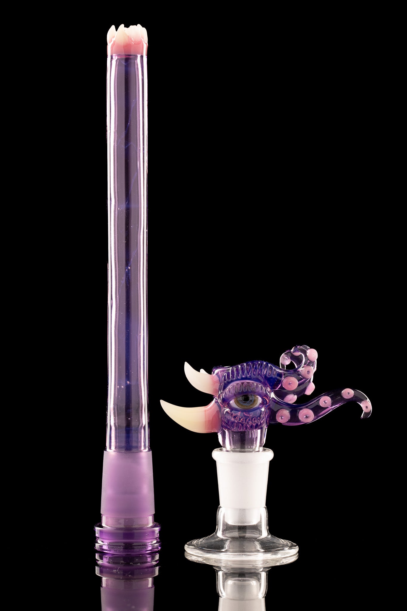 Salt Glass x Governmint Glass - Fully Worked Dome Beaker W/ Dome Perc - Purple