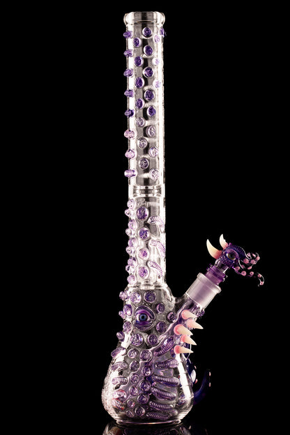 Salt Glass x Governmint Glass - Fully Worked Dome Beaker W/ Dome Perc - Purple