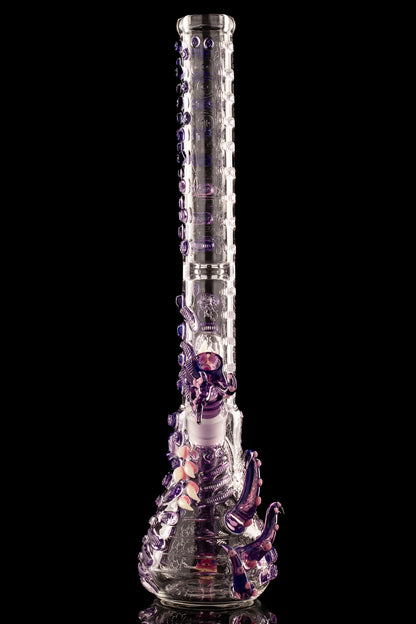 Salt Glass x Governmint Glass - Fully Worked Dome Beaker W/ Dome Perc - Purple