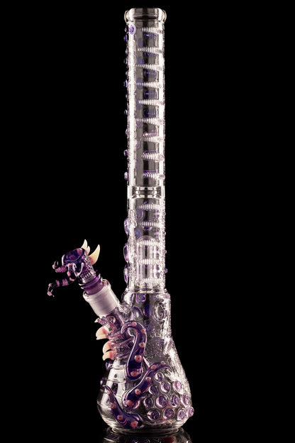 Salt Glass x Governmint Glass - Fully Worked Dome Beaker W/ Dome Perc - Purple