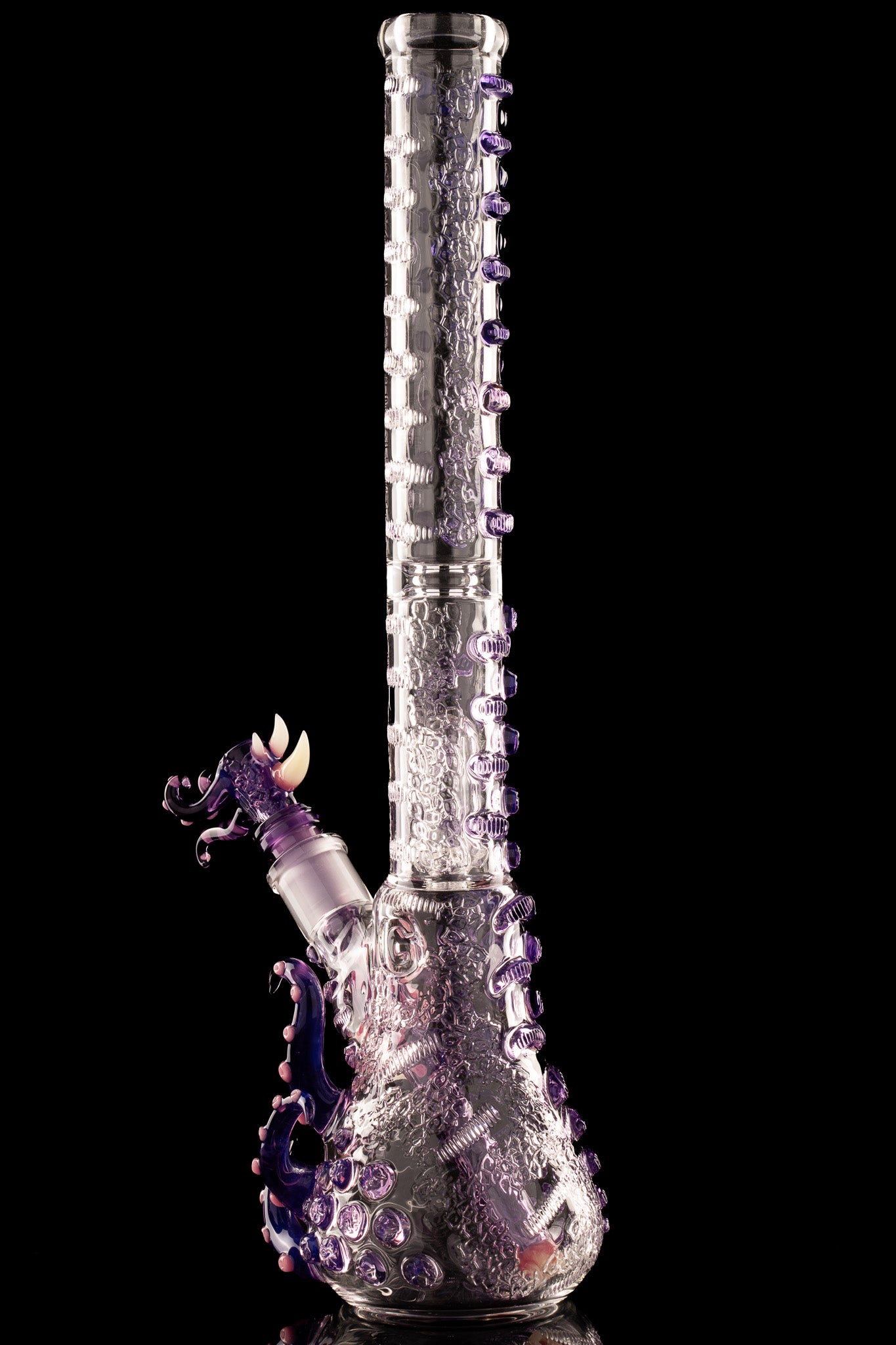 Salt Glass x Governmint Glass - Fully Worked Dome Beaker W/ Dome Perc - Purple