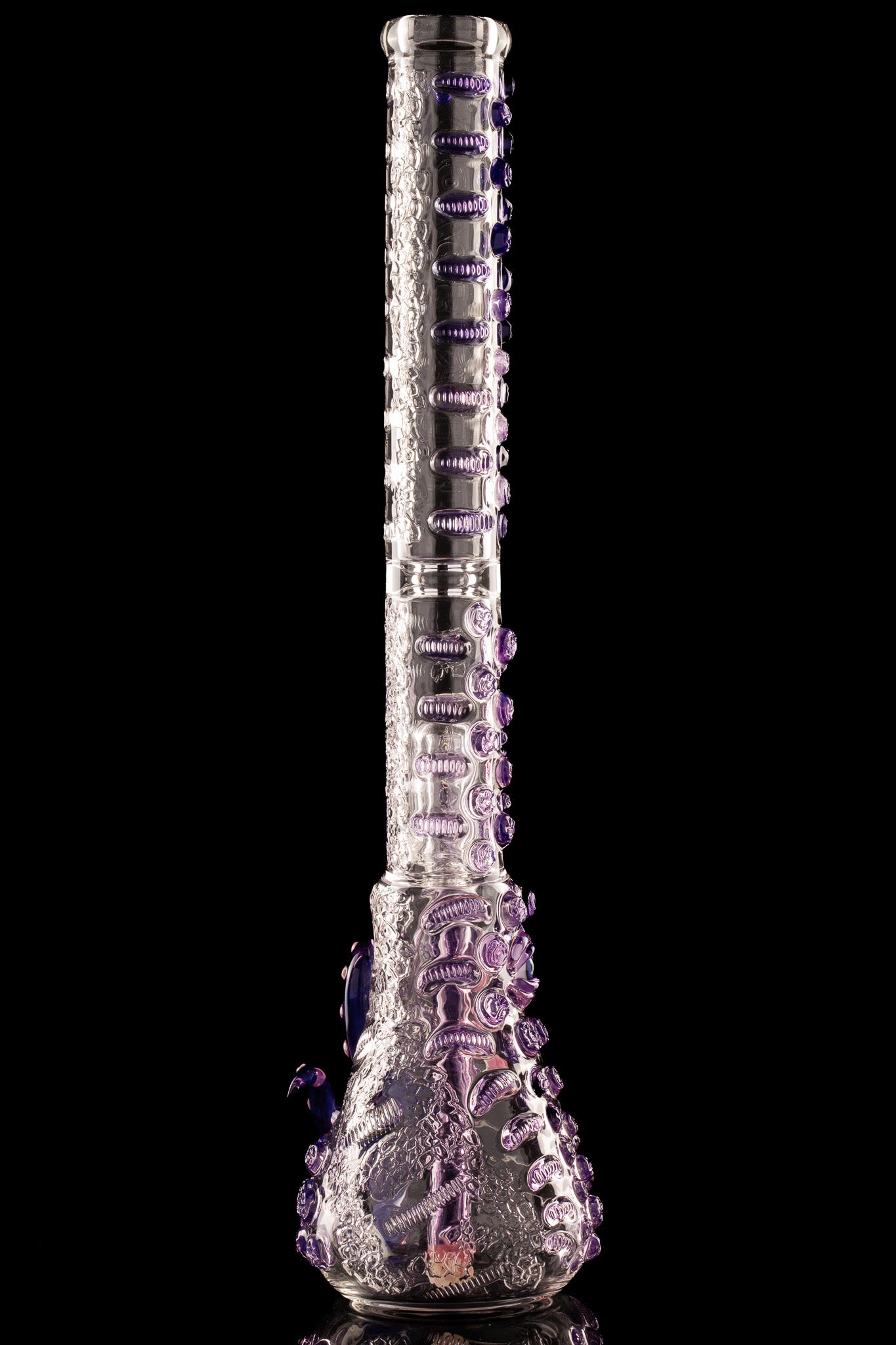 Salt Glass x Governmint Glass - Fully Worked Dome Beaker W/ Dome Perc - Purple