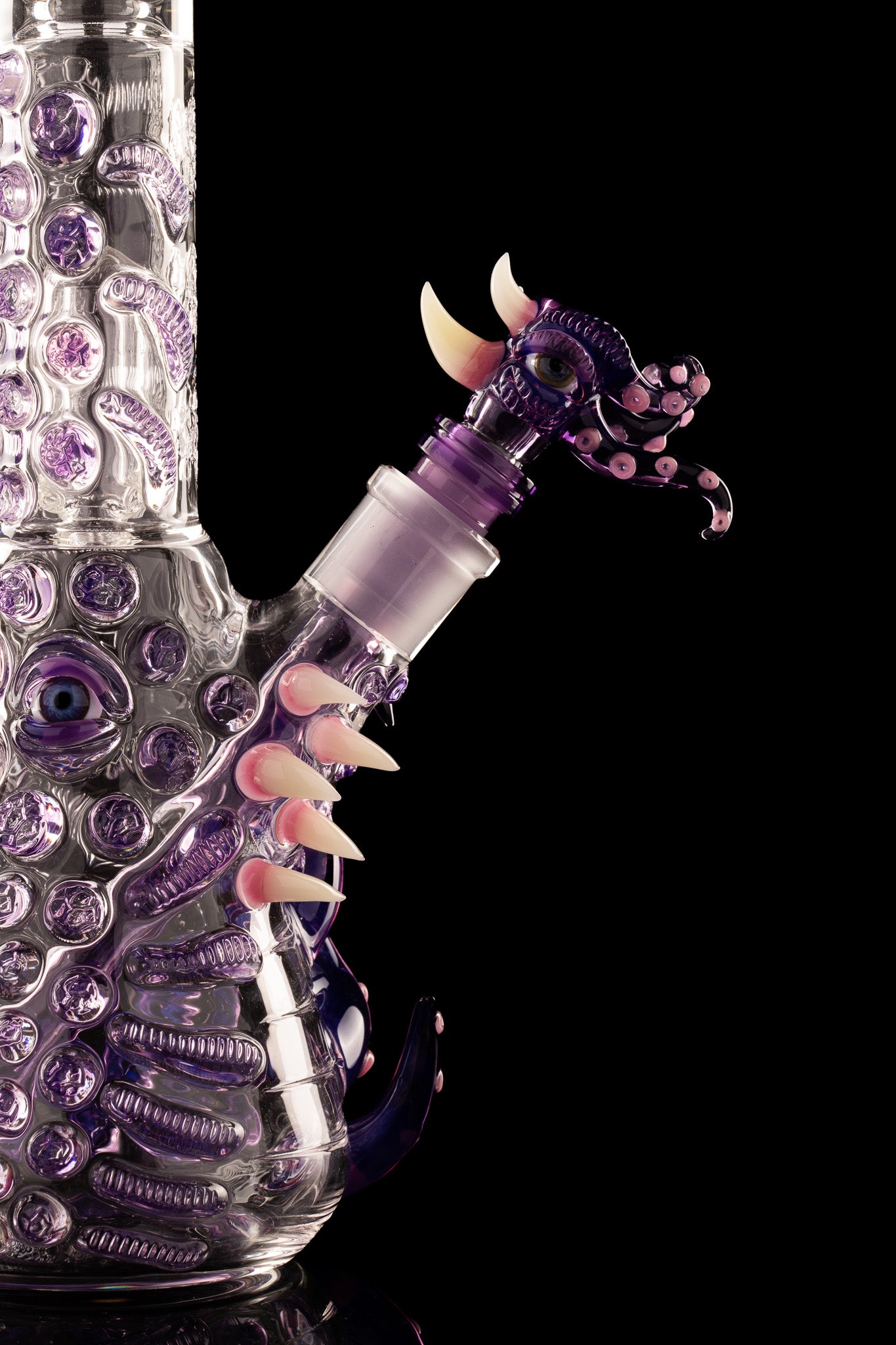 Salt Glass x Governmint Glass - Fully Worked Dome Beaker W/ Dome Perc - Purple