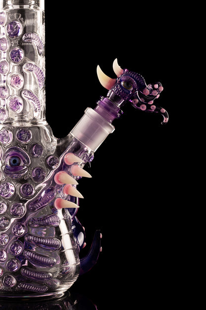 Salt Glass x Governmint Glass - Fully Worked Dome Beaker W/ Dome Perc - Purple