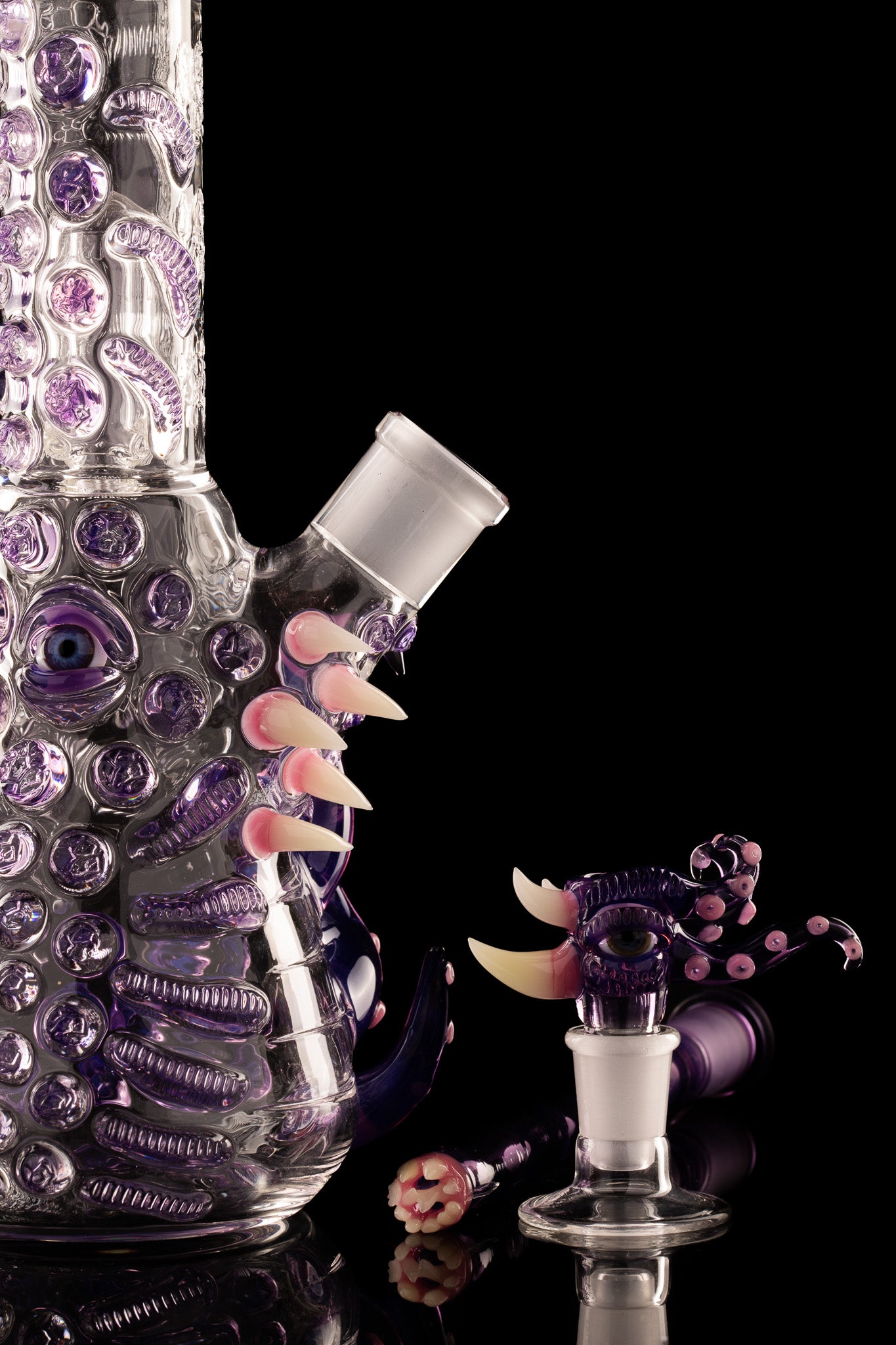 Salt Glass x Governmint Glass - Fully Worked Dome Beaker W/ Dome Perc - Purple