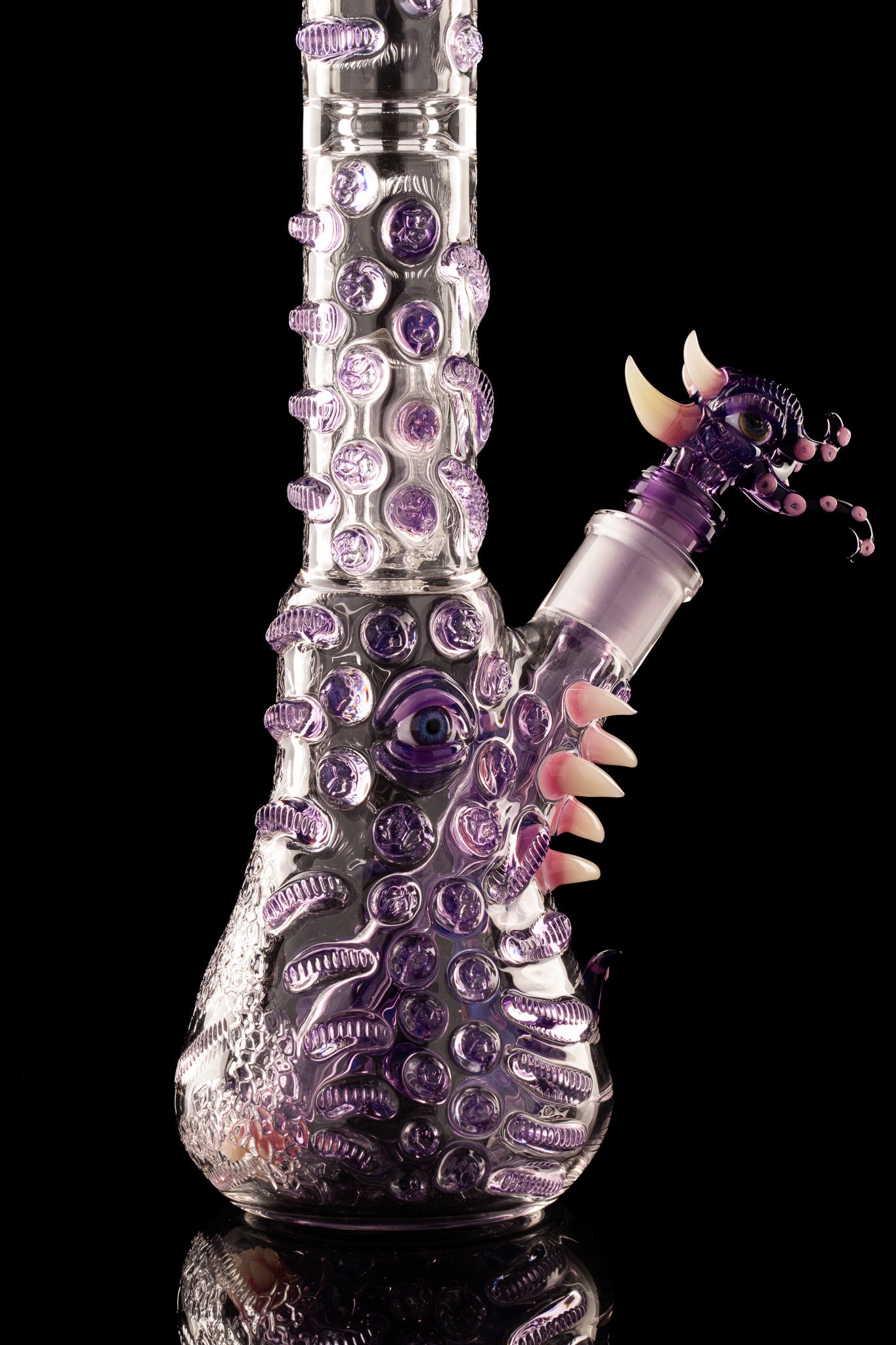 Salt Glass x Governmint Glass - Fully Worked Dome Beaker W/ Dome Perc - Purple