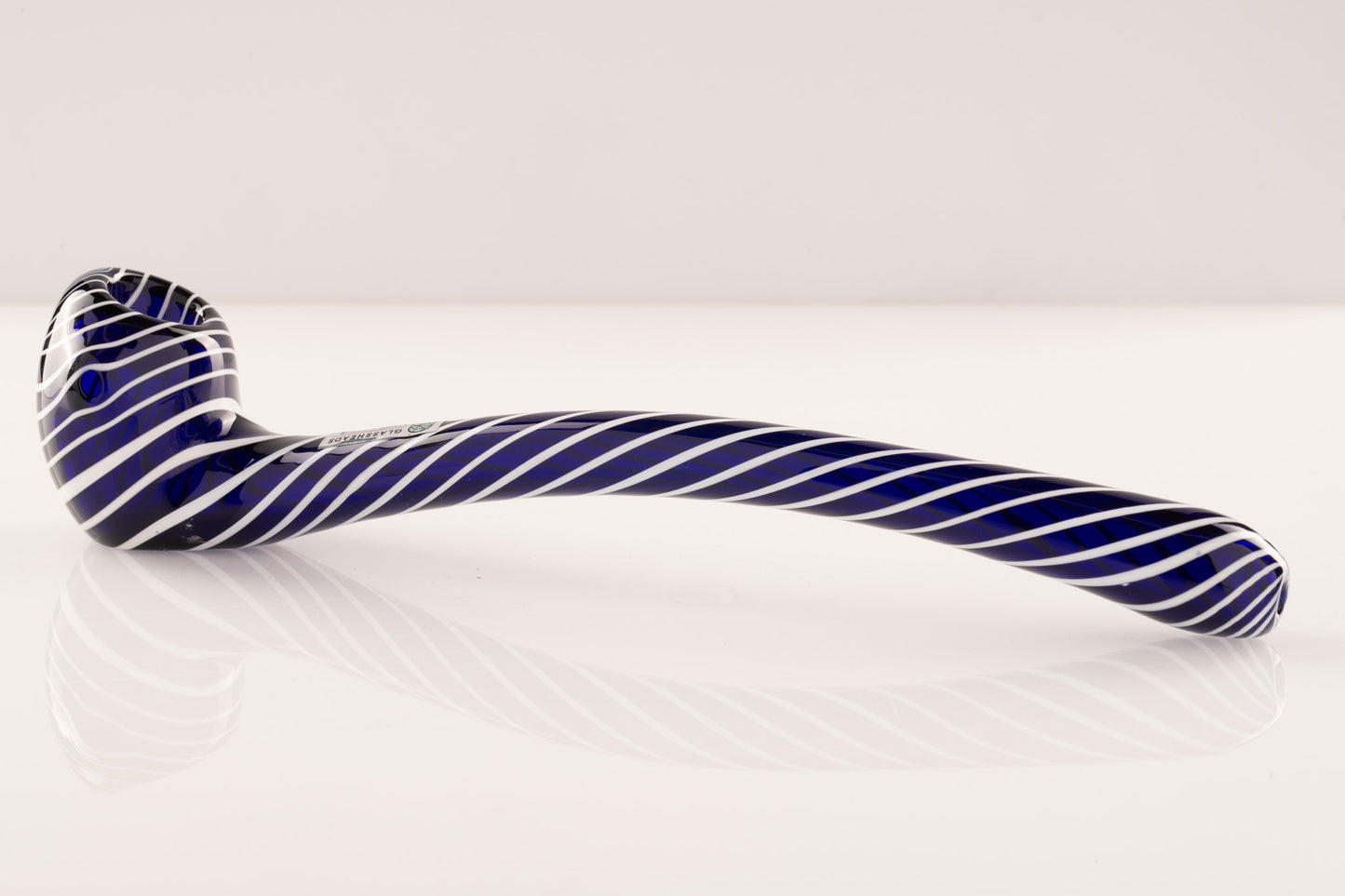 Glassheads - Solid Colour 8" Gandalf Pipe w/ Stripes