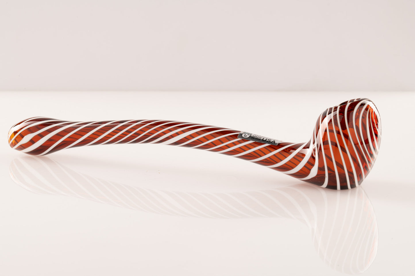 Glassheads - Solid Colour 8" Gandalf Pipe w/ Stripes