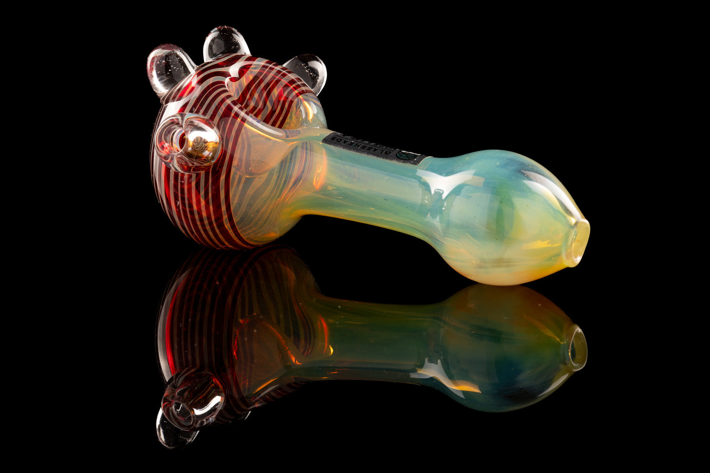 Glassheads - Fumed  Spoon Pipe w/Spiral Bowl