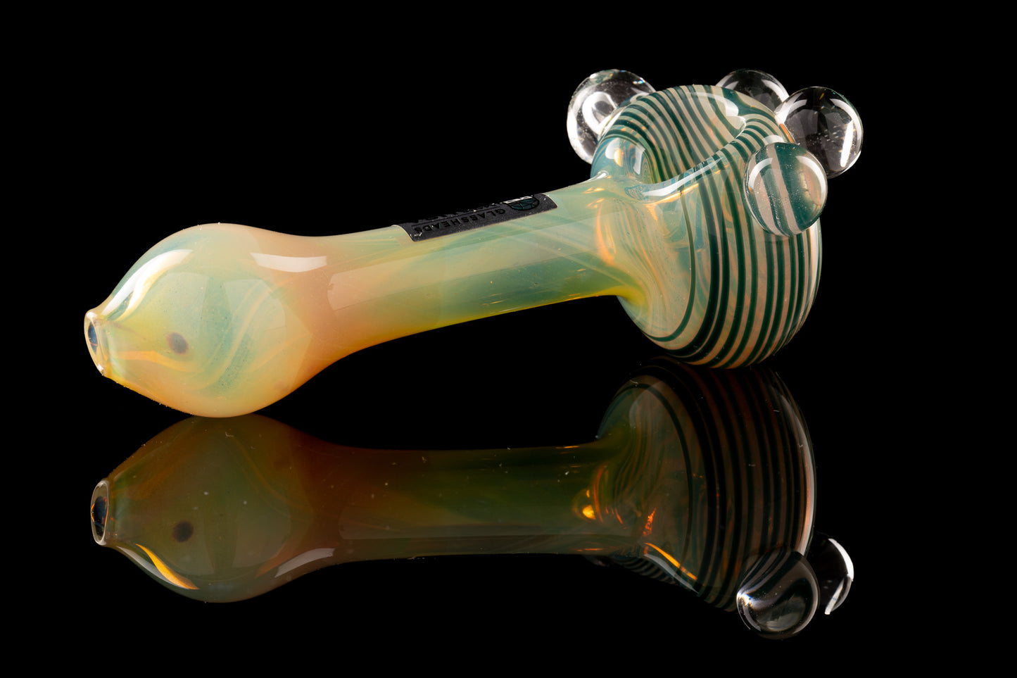 Glassheads - Fumed  Spoon Pipe w/Spiral Bowl