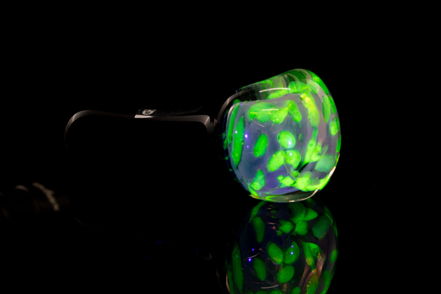 Glassheads - Black Spoon Pipe w/Fumed Illuminati Bowl