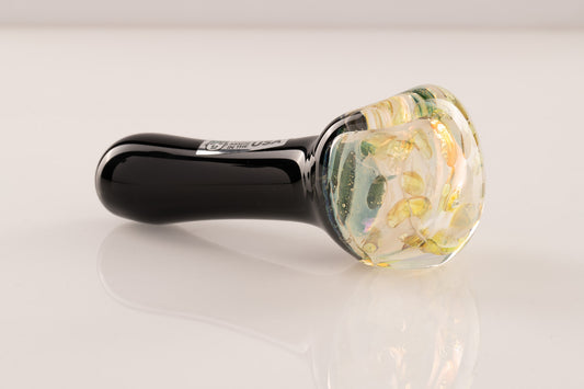 Glassheads - Black Spoon Pipe w/Fumed Illuminati Bowl