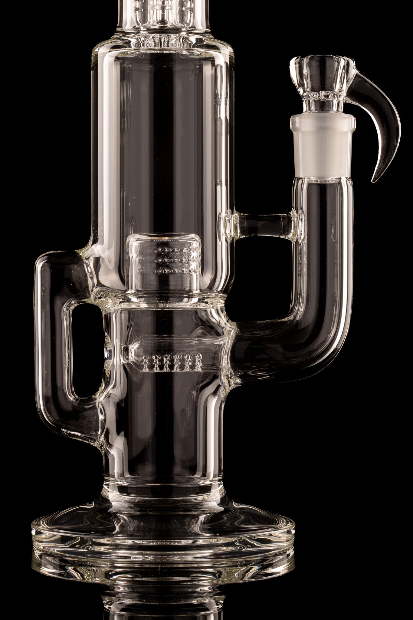 Sovereignty - Clear - Capcycler - Downgrid 16mm 6 Cut Stemline to Front Facing Grid Cap w/Splash Guard & 38mm Neck