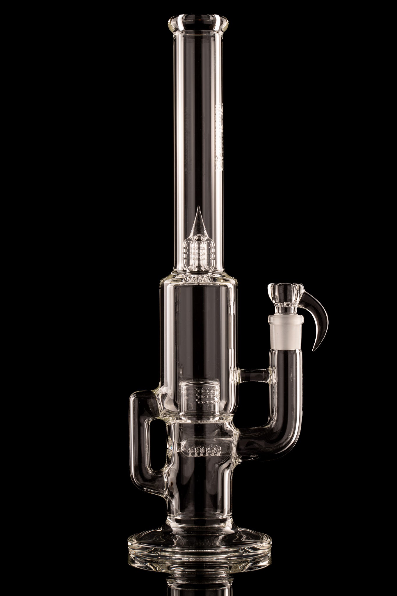 Sovereignty - Clear - Capcycler - Downgrid 16mm 6 Cut Stemline to Front Facing Grid Cap w/Splash Guard & 38mm Neck