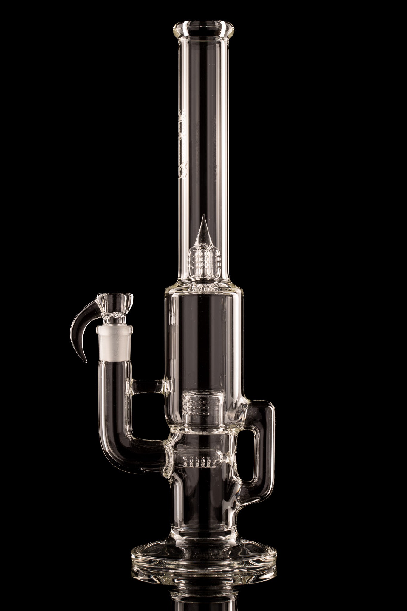 Sovereignty - Clear - Capcycler - Downgrid 16mm 6 Cut Stemline to Front Facing Grid Cap w/Splash Guard & 38mm Neck