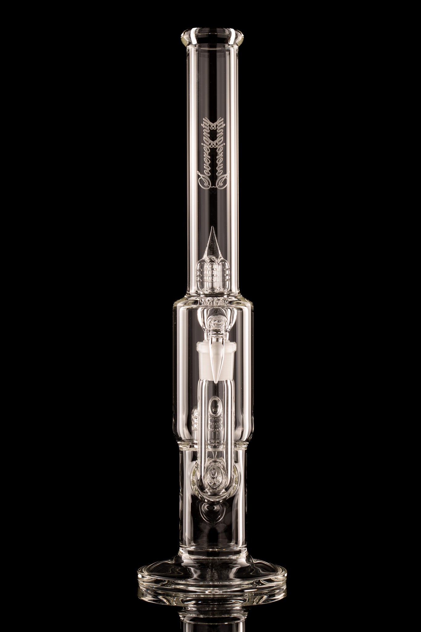 Sovereignty - Clear - Capcycler - Downgrid 16mm 6 Cut Stemline to Front Facing Grid Cap w/Splash Guard & 38mm Neck