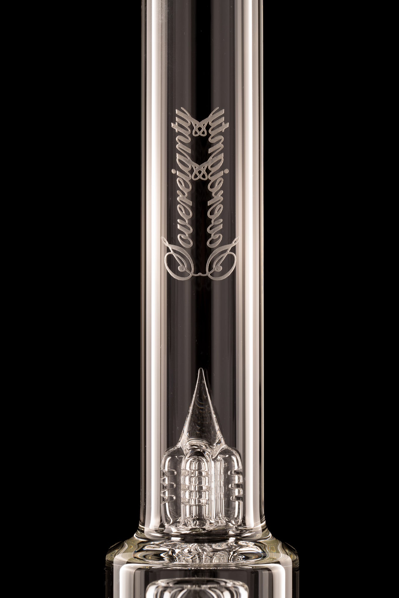 Sovereignty - Clear - Capcycler - Downgrid 16mm 6 Cut Stemline to Front Facing Grid Cap w/Splash Guard & 38mm Neck