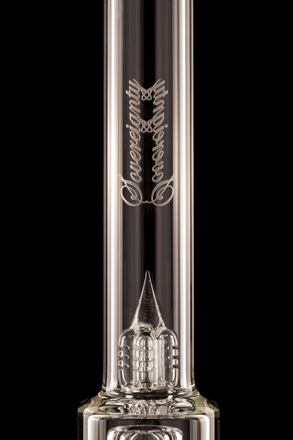 Sovereignty - Clear - Capcycler - Downgrid 16mm 6 Cut Stemline to Front Facing Grid Cap w/Splash Guard & 38mm Neck
