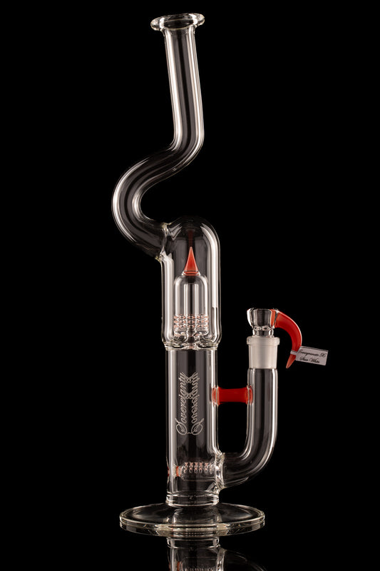 Sovereignty - MA - Upgrid 16mm 6 Cut Stemline to Mini Grid Dome w/Natty Neck - Pomegranate/Star White