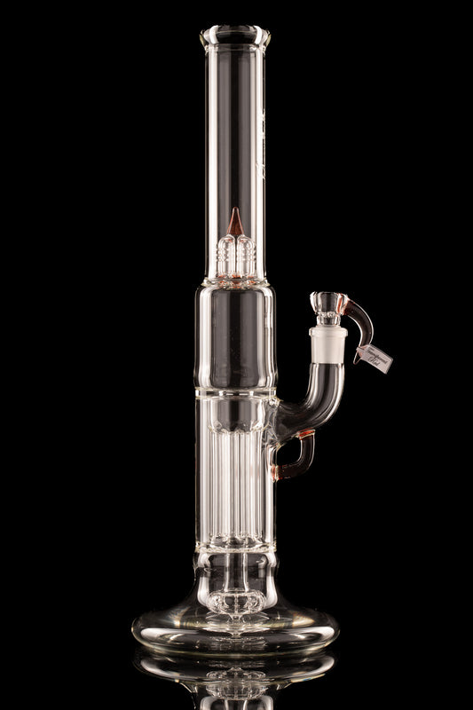 Sovereignty - MA - Full Sized Hollow Foot Peyote Pillar w/Straight 44mm Neck - Transparent Red