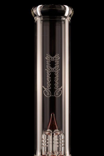 Sovereignty - MA - Full Sized Hollow Foot Peyote Pillar w/Straight 44mm Neck - Transparent Red