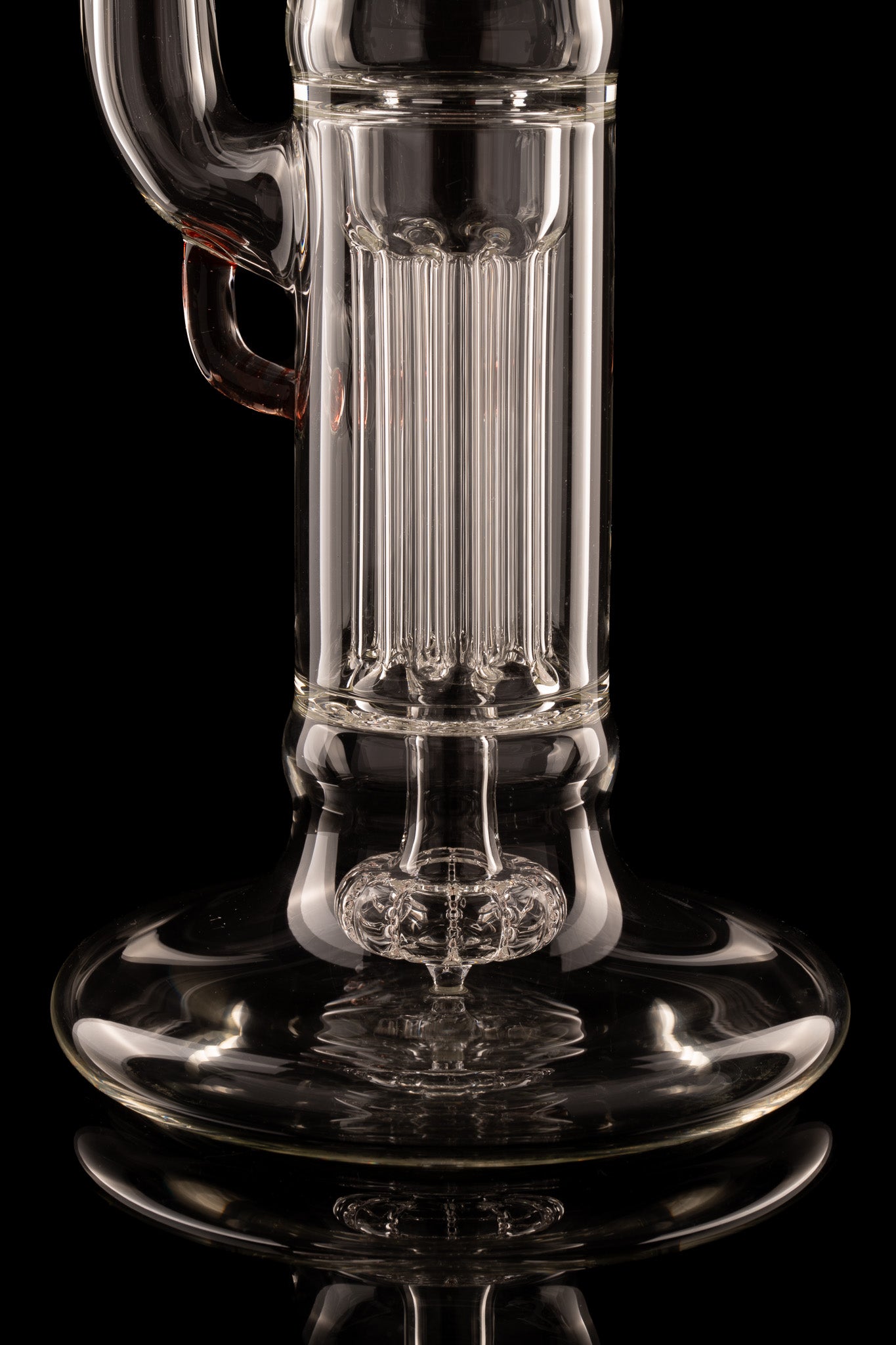 Sovereignty - MA - Full Sized Hollow Foot Peyote Pillar w/Straight 44mm Neck - Transparent Red
