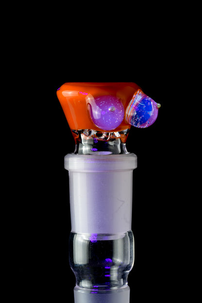 Titz Glass - 18mm 4-Hole Single Colour Boob Bowl - 11