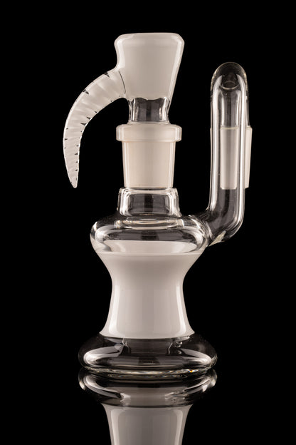 Al Gore - 18mm Accented Dry Ash Catcher w/Bowl Set - White