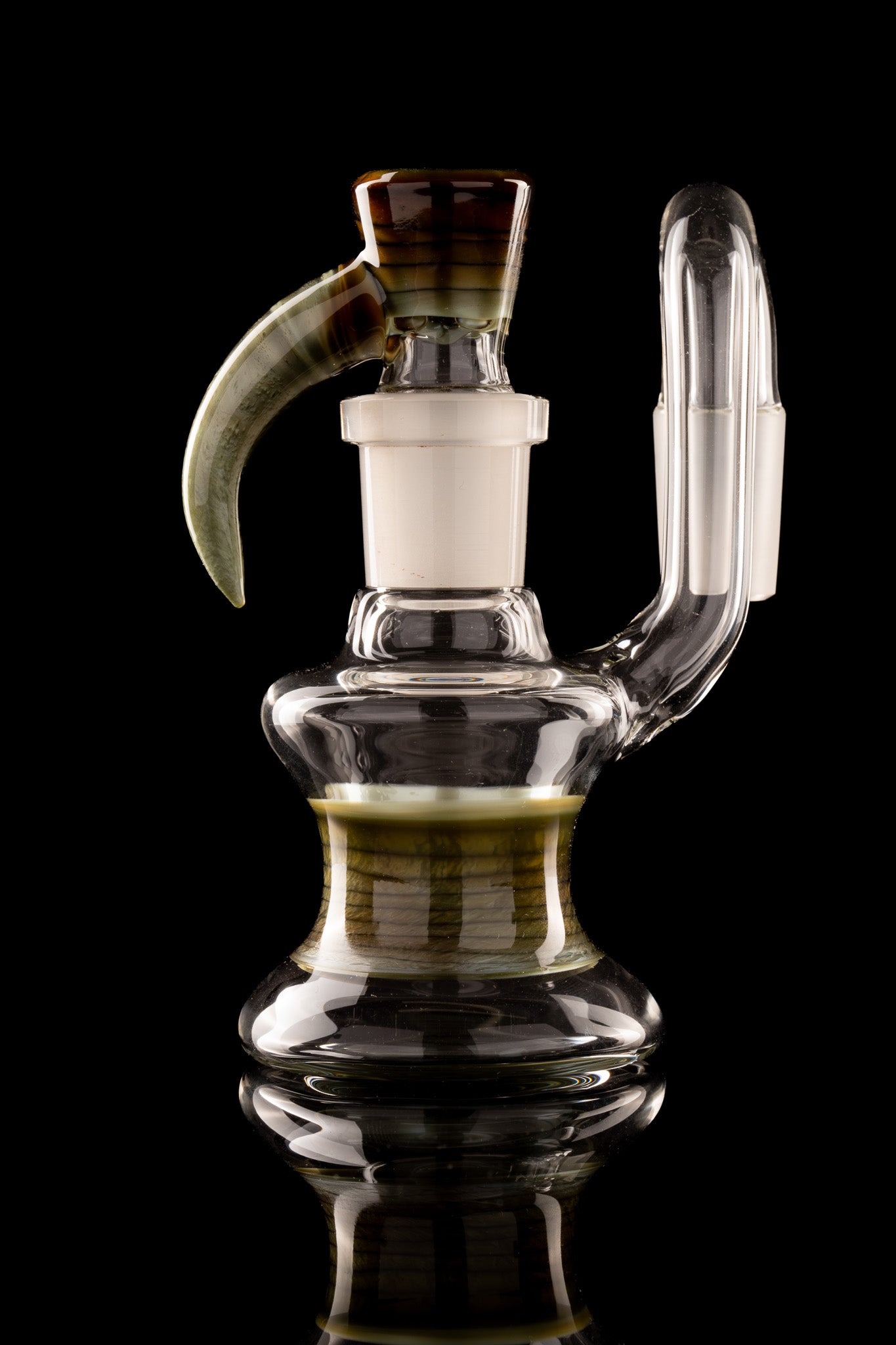 Al Gore - 18mm Accented Dry Ash Catcher w/Bowl Set - Chromium