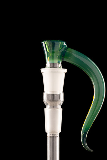 Asu Glass - 18mm 3-Hole Accented Horn Slide - Light Green Energy