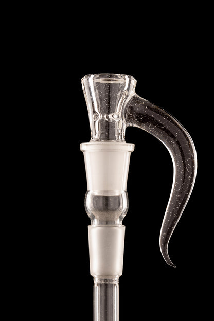 Asu Glass - 18mm 3-Hole Accented Horn Slide - Sprites (UV)