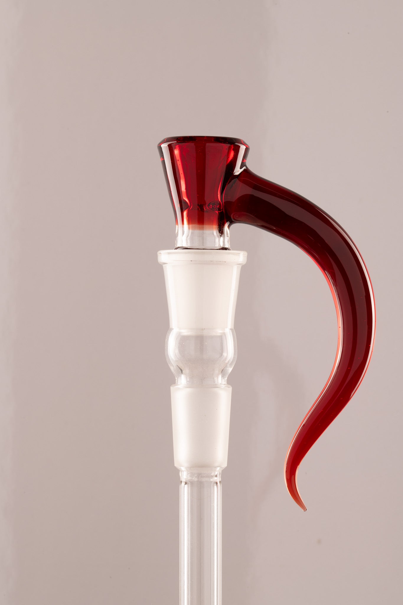 Asu Glass - 18mm 3-Hole Accented Horn Slide - Karma Gold Ruby