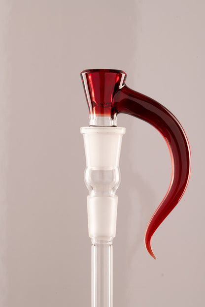 Asu Glass - 18mm 3-Hole Accented Horn Slide - Karma Gold Ruby