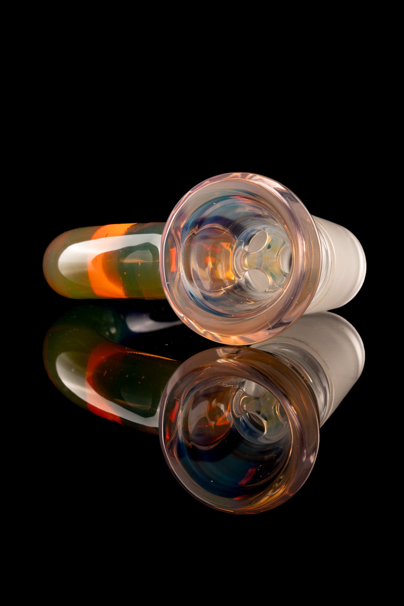 Asu Glass - 18mm 3-Hole Accented Horn Slide - Tapulite