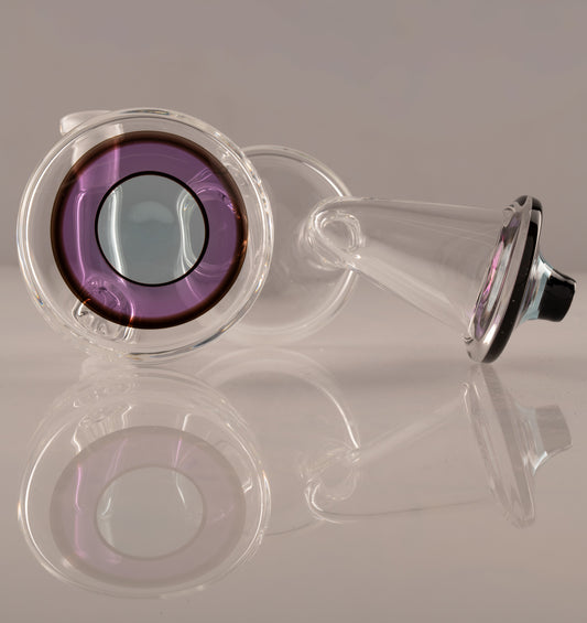 Asu Glass - 10mm Encalmo Rig - Gold Purple/Transparent Marina