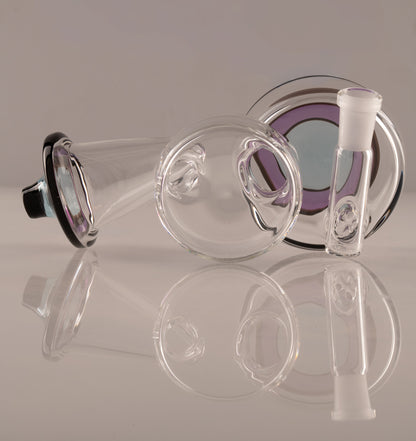 Asu Glass - 10mm Encalmo Rig - Gold Purple/Transparent Marina