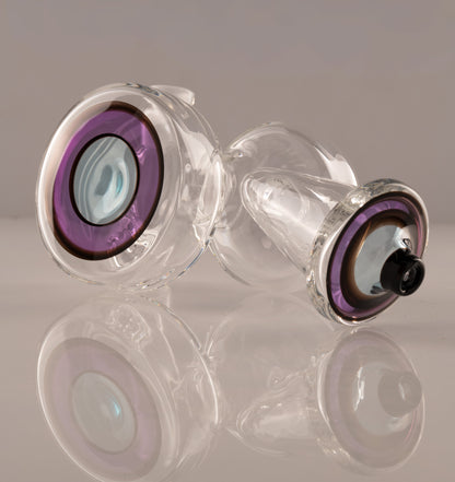 Asu Glass - 10mm Encalmo Rig - Gold Purple/Transparent Marina