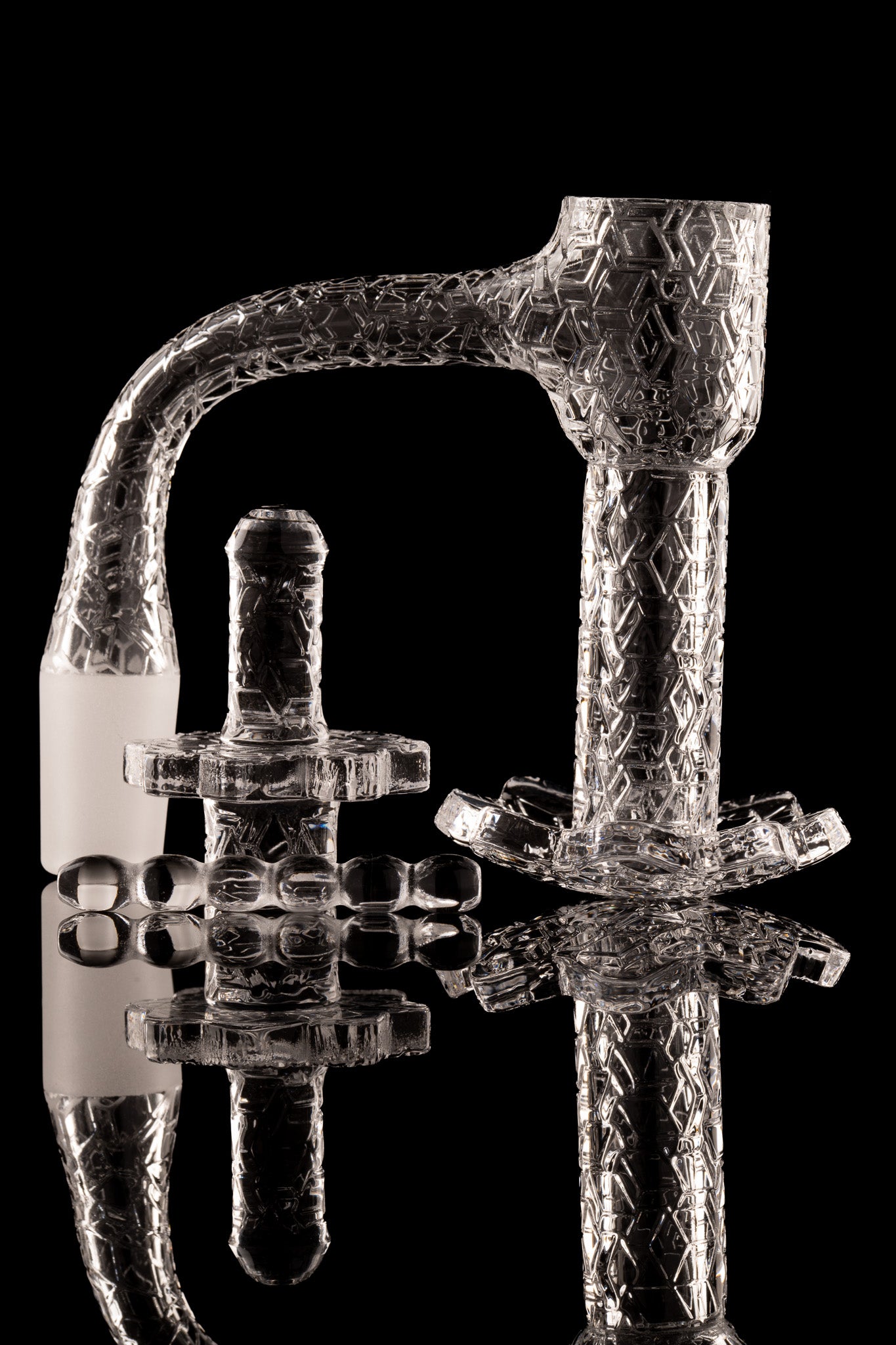 Baked Goods Quartz - Full Weld Snowflake Slurper Set w/Etched Pattern