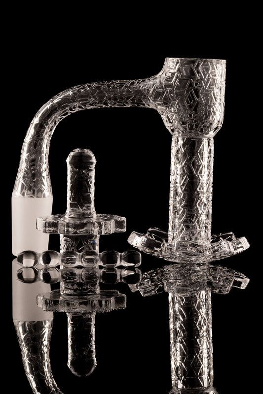 Baked Goods Quartz - Full Weld Snowflake Slurper Set w/Etched Pattern