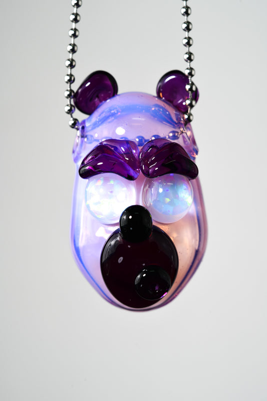 Nez Glass - Hollow Opal Eye Bear Pendant