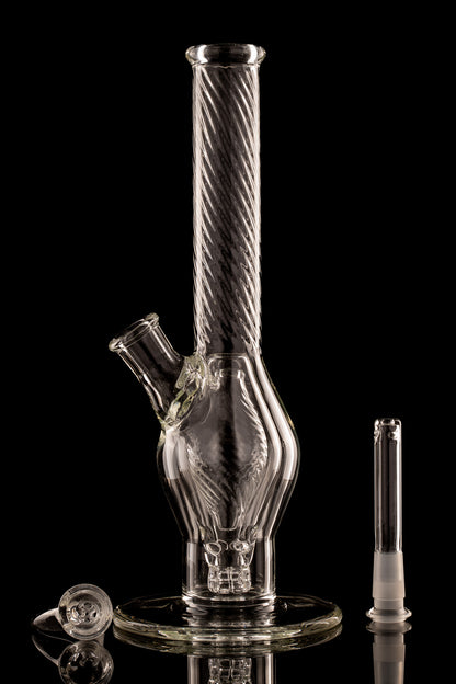 Flex Glass - Marquise Tube - Clear Scalloped