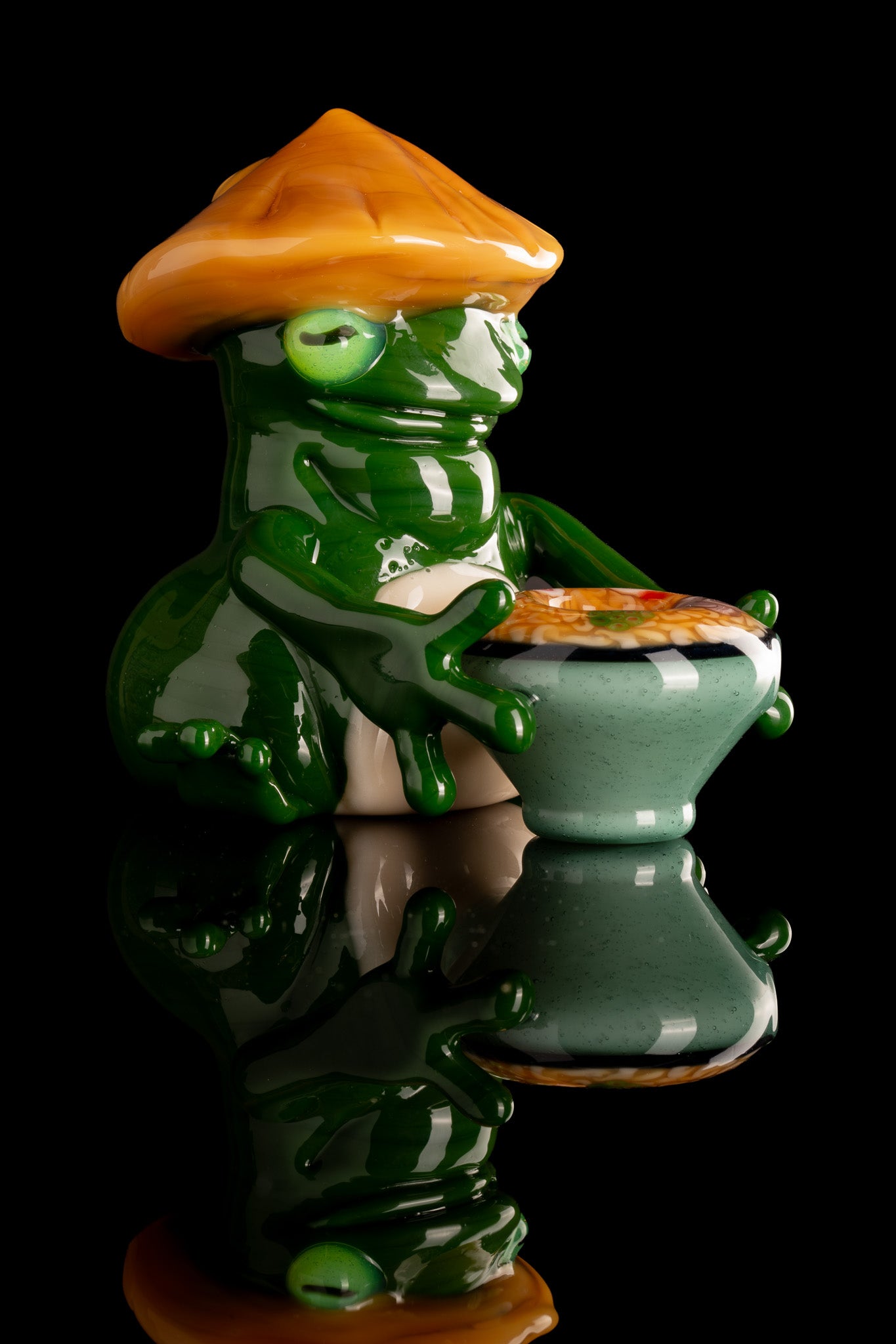 Tony Kazy x Dojo - Frog Having Ramen Push Bubbler