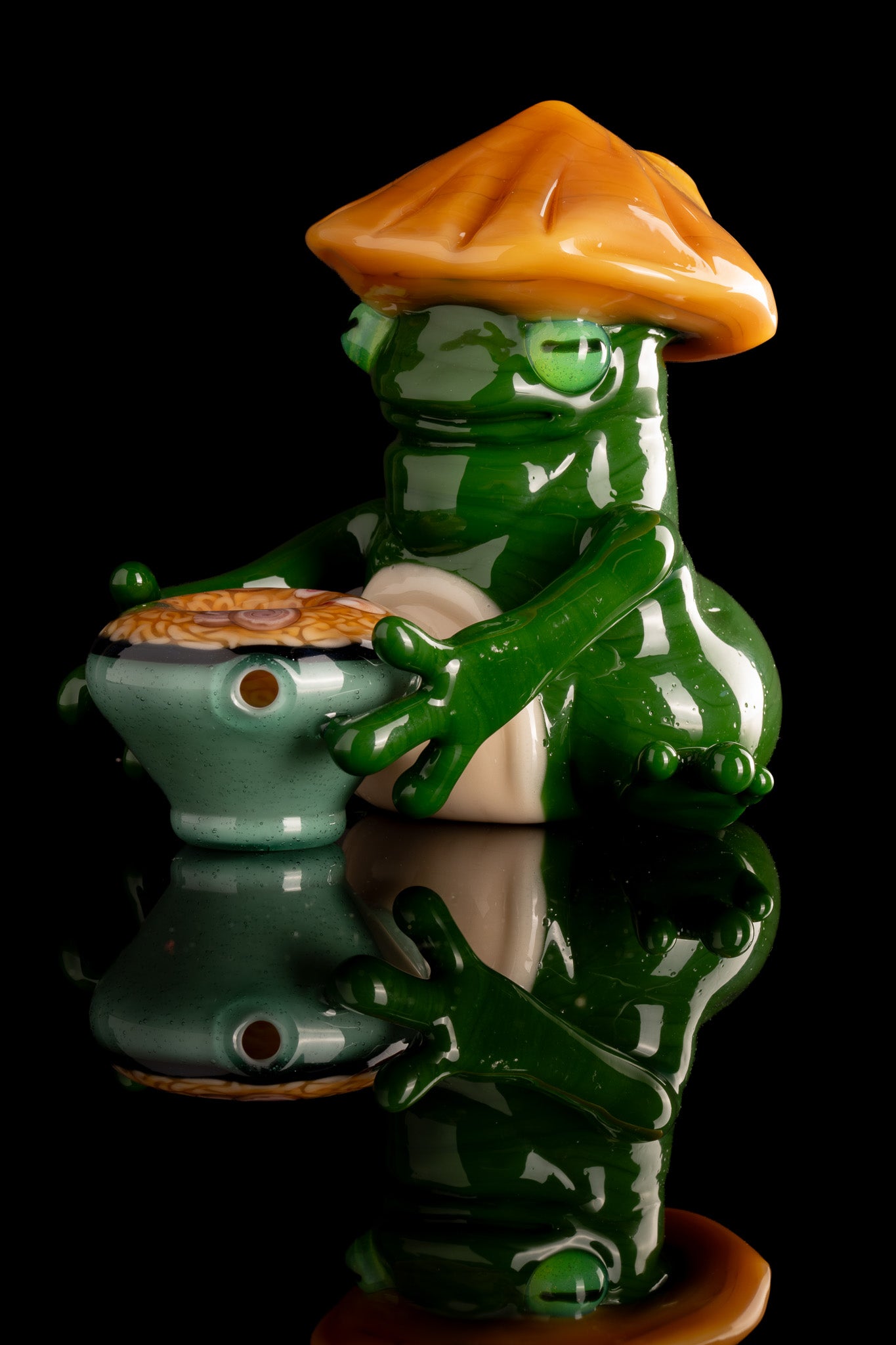 Tony Kazy x Dojo - Frog Having Ramen Push Bubbler