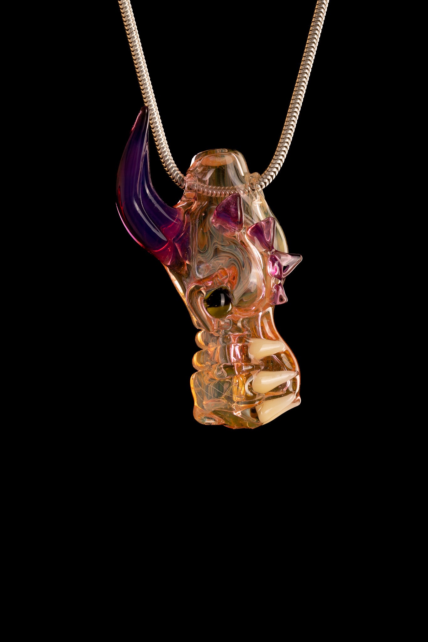 Tony Kazy x Kitty Meow - Fumed Dragon Head Pendant