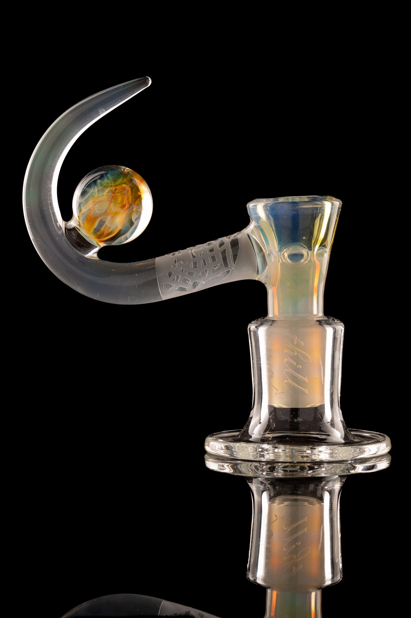 Thill Glassworks x Al Gore - 18mm 4 Hole Fumed Marble Horn Full Work Slide