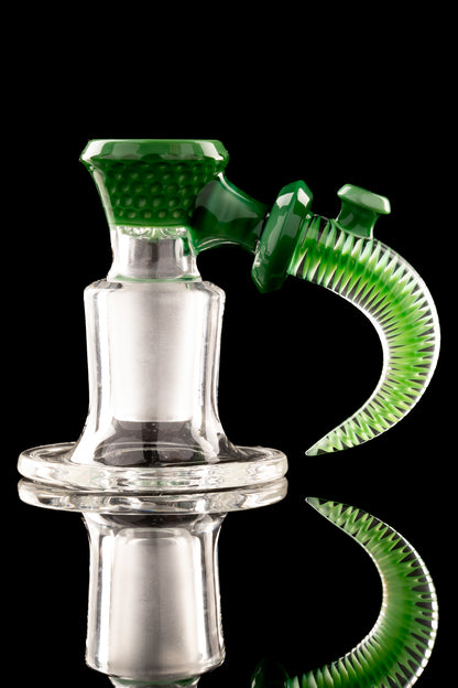 Jamms Glass - 18mm 4 Hole Honeycomb Dub Nub Slide W/ Cane Handle - Chromium
