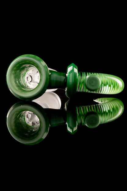 Jamms Glass - 18mm 4 Hole Honeycomb Dub Nub Slide W/ Cane Handle - Chromium