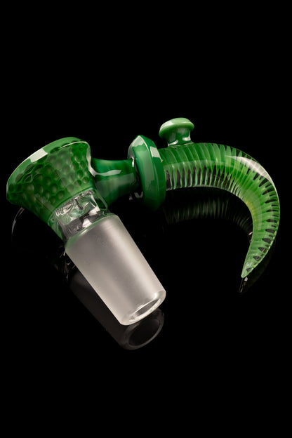 Jamms Glass - 18mm 4 Hole Honeycomb Dub Nub Slide W/ Cane Handle - Chromium