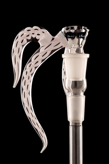 Asu Glass x Deer Glass - 18mm 3 Hole Dot Stack Slide W/ Dual Spiral Horn